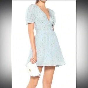 Love Shack Fancy Ruby Silk Crepe Mini Dress Size Medium